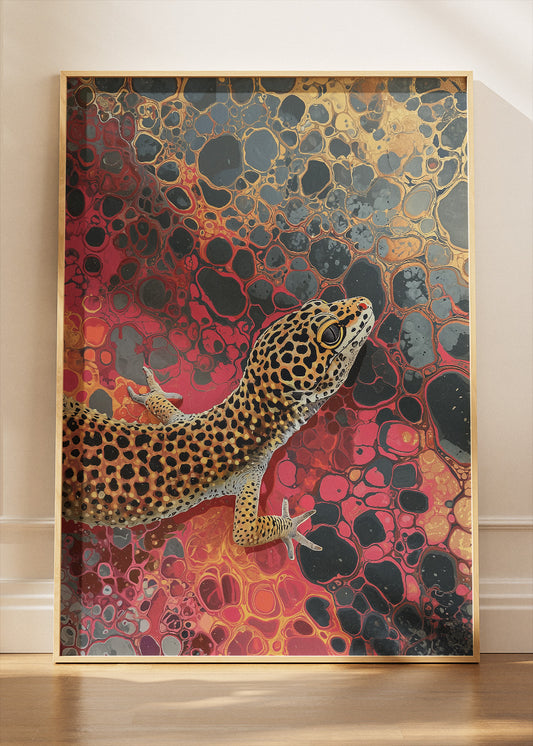 Colorful Gecko Abstract Texture Canvas & Poster Print – AI PRINT LAB