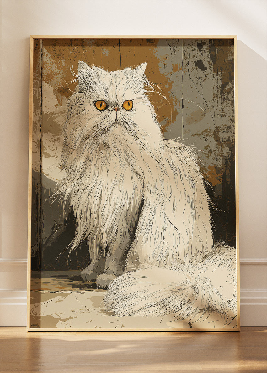 Elegant Persian Cat Portrait Canvas & Poster Print – AI PRINT LAB