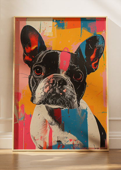 Colorful French Bulldog Pop Art Canvas & Poster Print – AI PRINT LAB