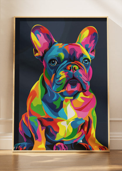 Colorful French Bulldog Pop Art Canvas & Poster Print – AI PRINT LAB