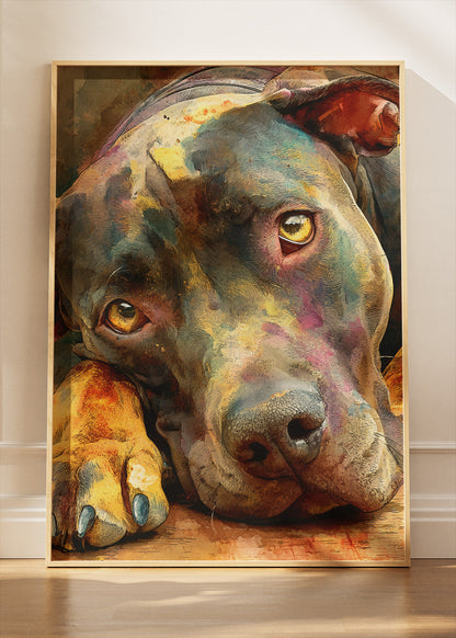 Loyal Dog Portrait Canvas & Poster Print – AI PRINT LAB