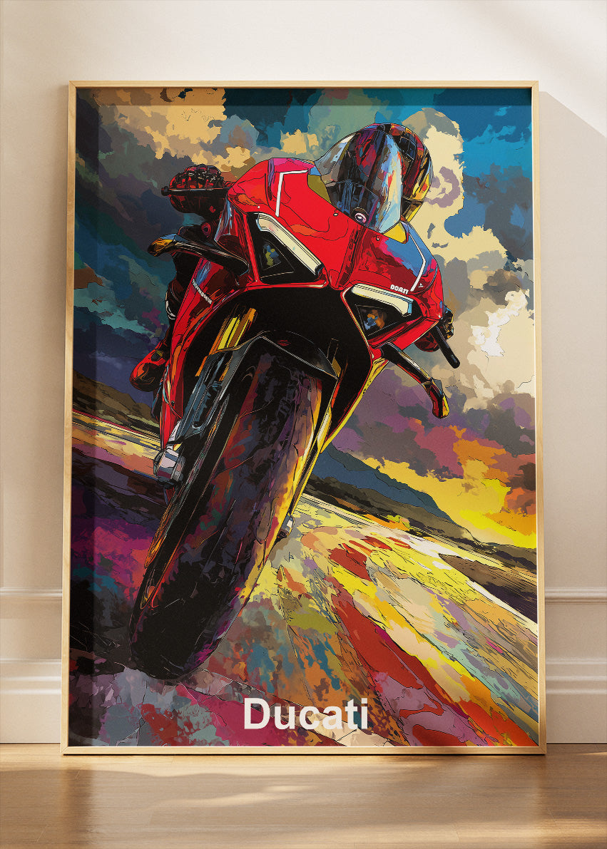 Ducati Superbike Speed Art Poster & Canvas