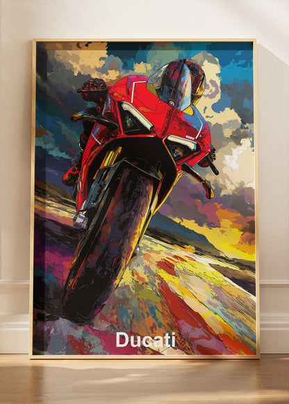 Ducati Superbike Speed Art Poster & Canvas