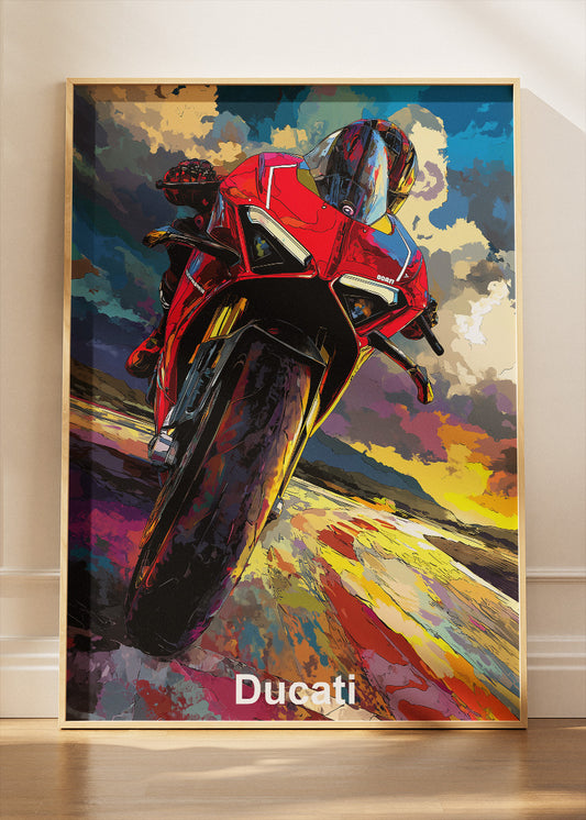 Ducati Superbike Speed Art Poster & Canvas
