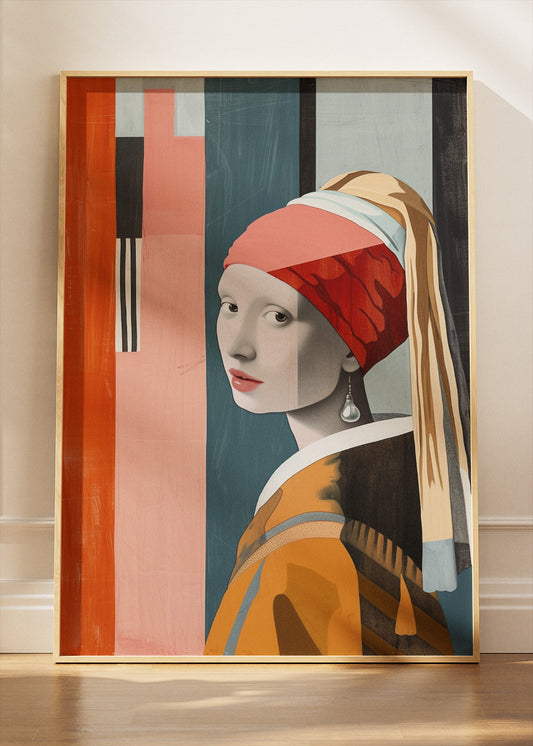 Modern Pearl Portrait Canvas & Poster Print – AI PRINT LAB