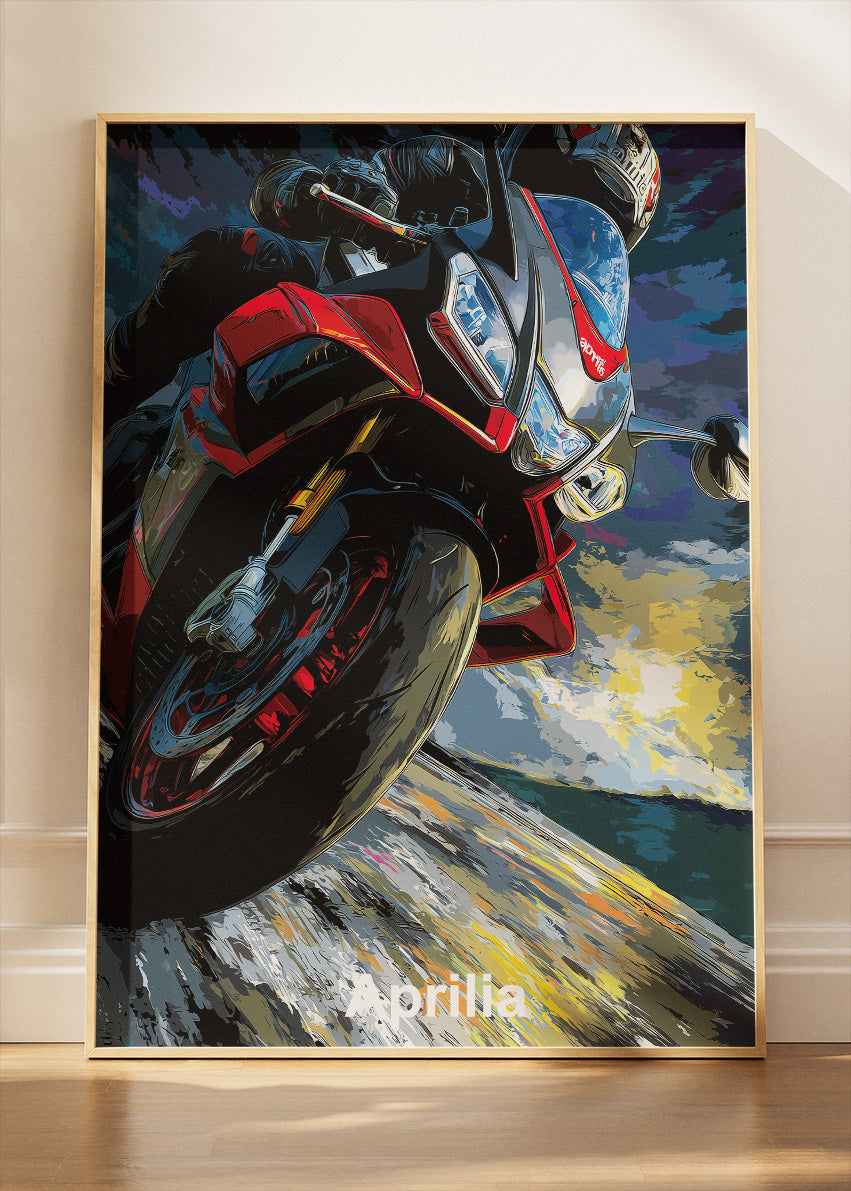 Aprilia Superbike Racing Wall Art Poster & Canvas – High-Speed Motorcycle Artwork