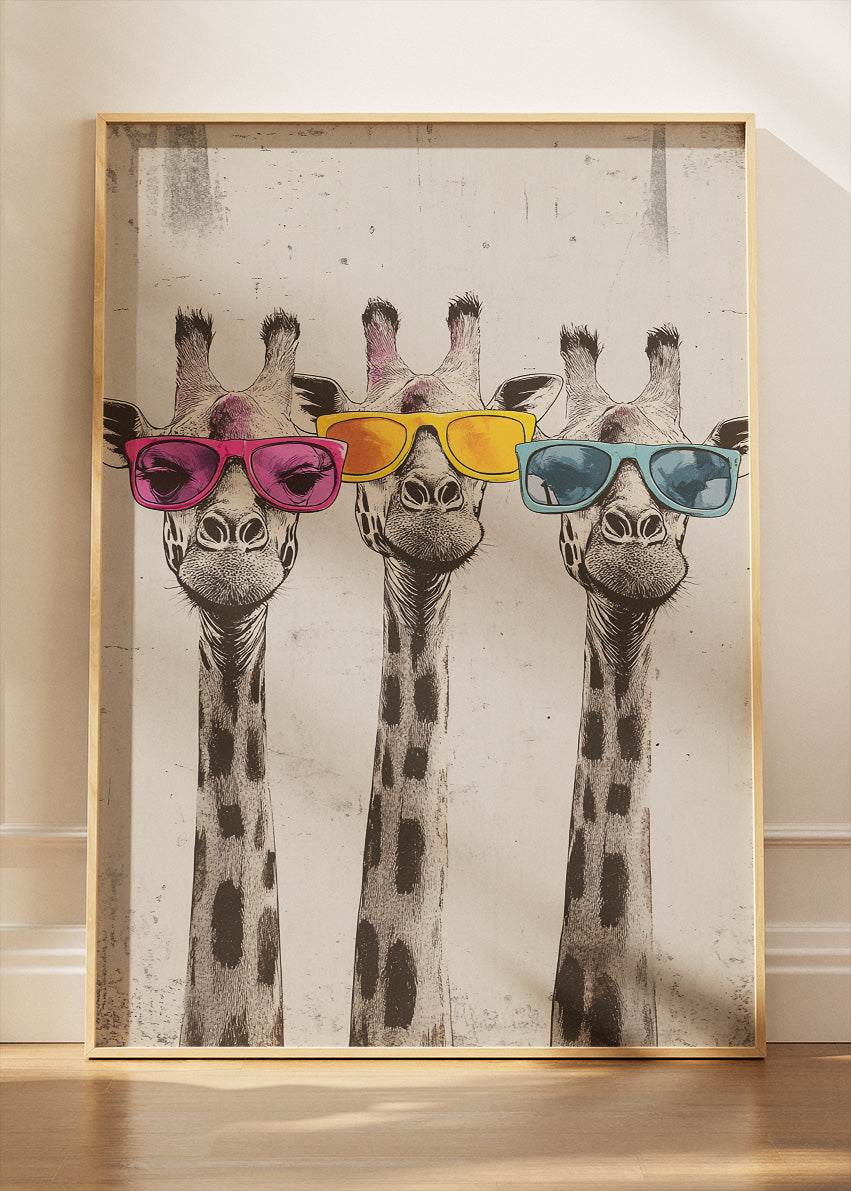 Cool Giraffes Pop Art Canvas & Poster Print – AI PRINT LAB