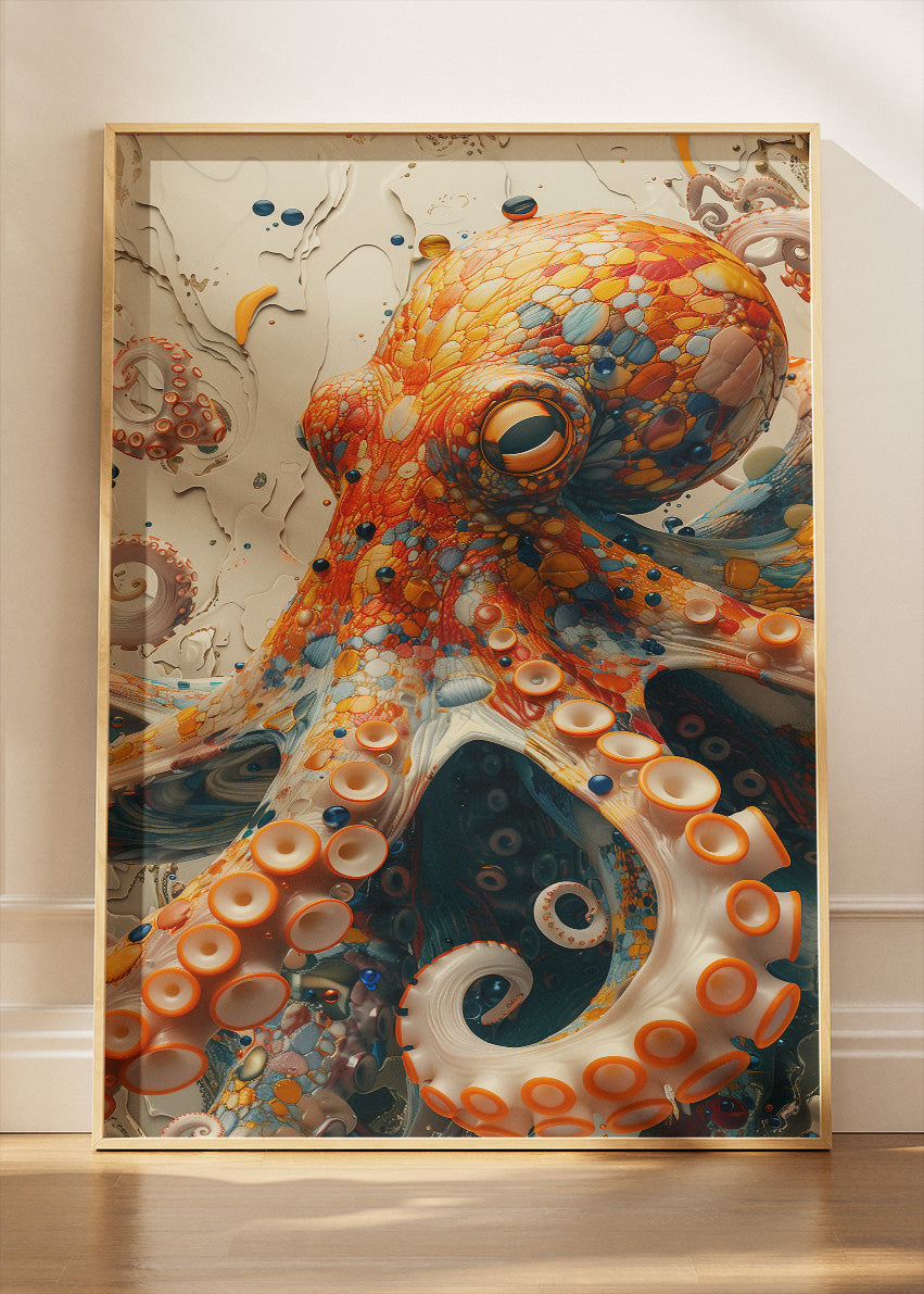 Colorful Octopus Ocean Art Canvas & Poster Print – AI PRINT LAB