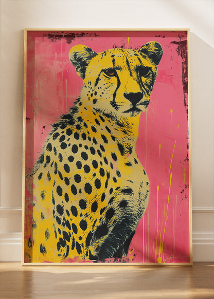 Vibrant Cheetah Pop Art Canvas Print & Poster – Modern Wild Cat Wall Art – AI PRINT LAB
