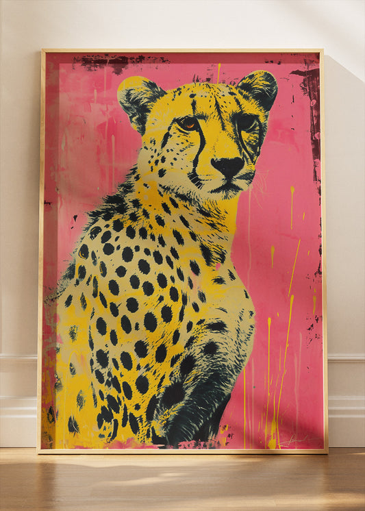 Vibrant Cheetah Pop Art Canvas Print & Poster – Modern Wild Cat Wall Art – AI PRINT LAB