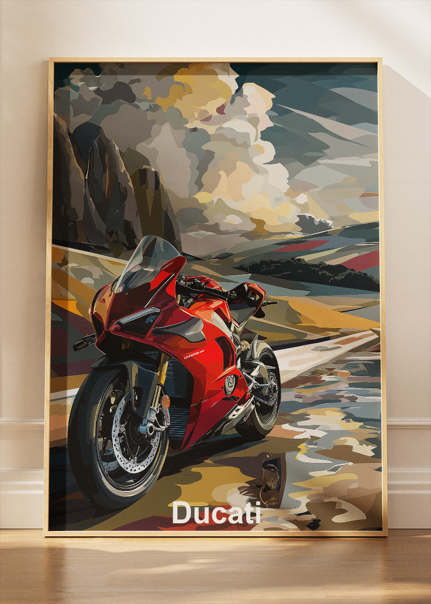 Ducati Open Road Performance Art Poster & Canvas