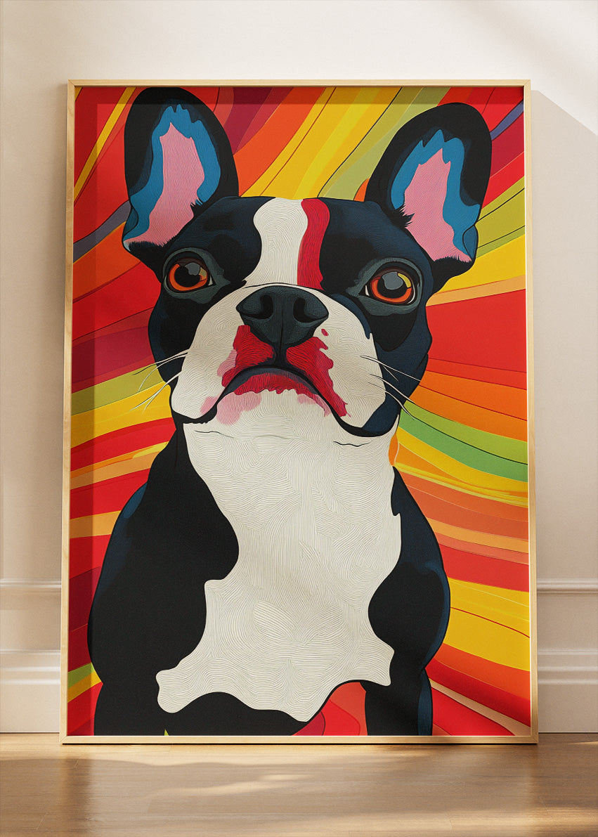 Pop Art French Bulldog Canvas Print & Poster – Colorful Dog Wall Art – AI PRINT LAB