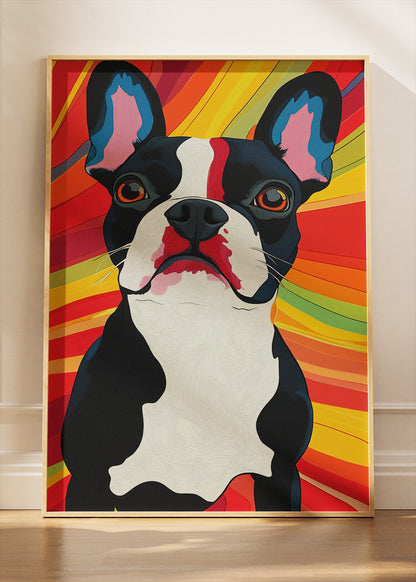 Pop Art French Bulldog Canvas Print & Poster – Colorful Dog Wall Art – AI PRINT LAB
