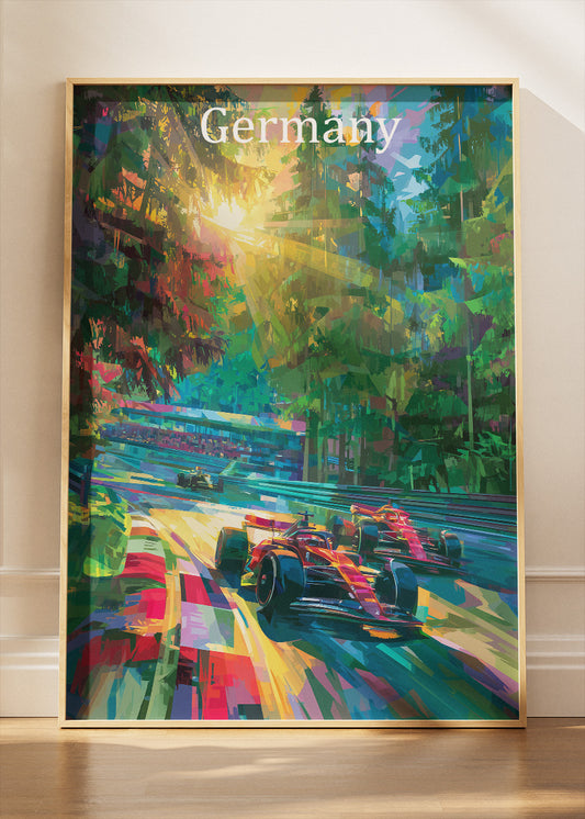 Germany Formula 1 Forest Circuit Canvas Print & Poster – AI PRINT LAB