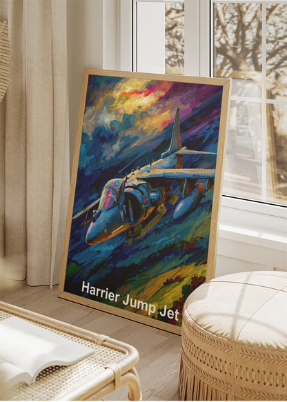 Harrier Jump Jet Poster & Canvas Print – Dynamic Aviation Wall Art