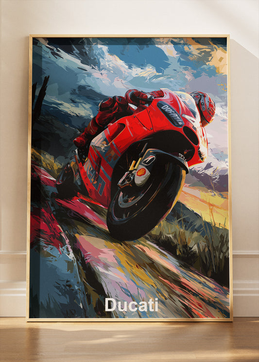 Ducati Superbike Performance Wall Art Poster & Canvas