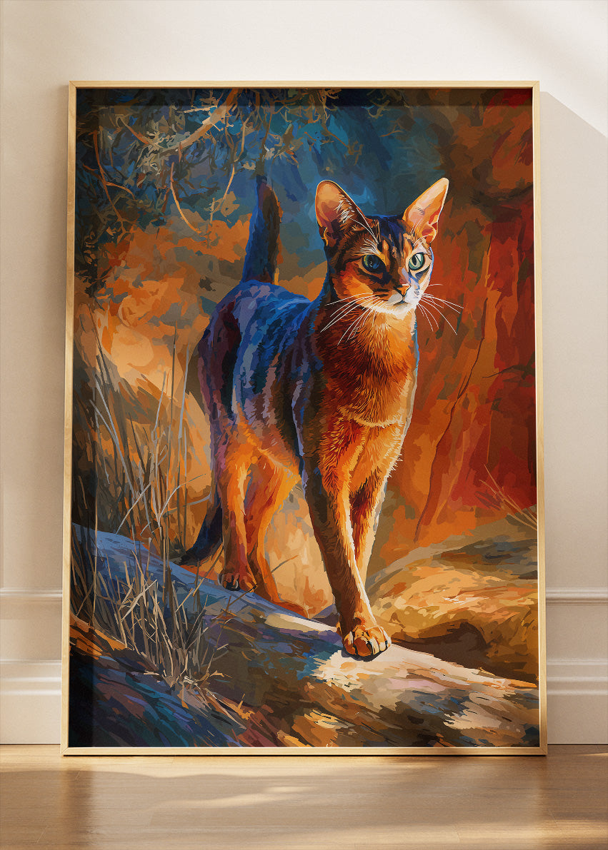 Colorful Cat Canvas Print & Poster – Artistic Pet Wall Art – AI PRINT LAB