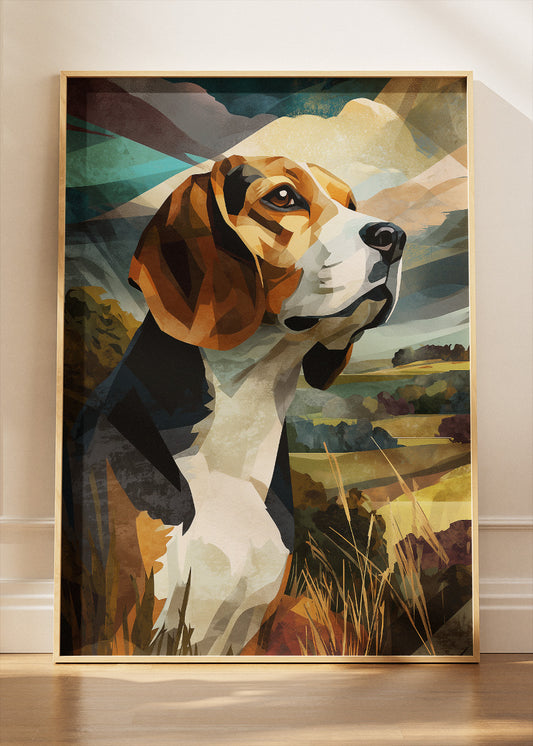 Beagle Dog Canvas Print & Poster – Artistic Pet Wall Art – AI PRINT LAB