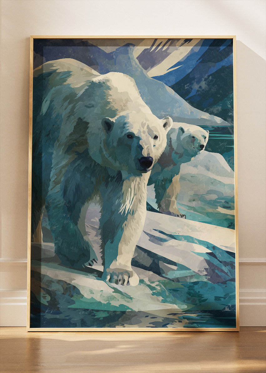 Polar Bear Canvas Print & Poster – Arctic Wildlife Wall Art – AI PRINT LAB