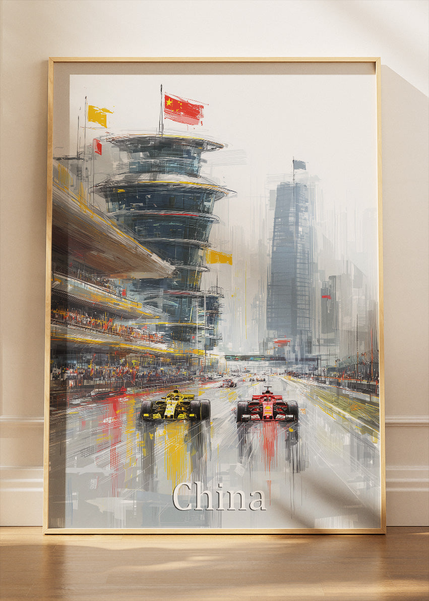 China Formula One Grand Prix Poster & Canvas | Shanghai Motorsport Wall Art