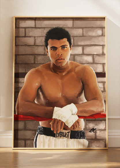 Muhammad Ali Boxing Legend Portrait Poster & Canvas Art Print – Iconic Strength Wall Art