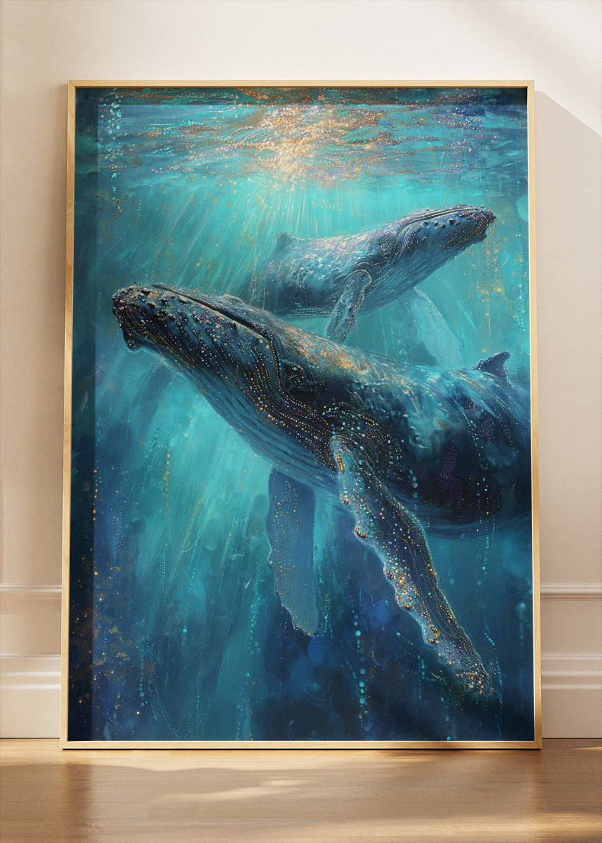 Whale Canvas Print & Poster – Ocean Wall Art – Underwater Marine Decor – AI PRINT LAB