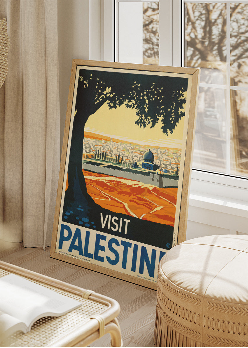 Visit Palestine Poster & Canvas Print – Vintage Middle Eastern Travel Art