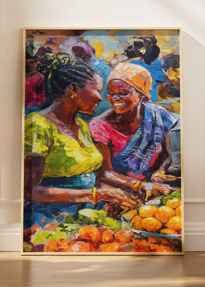 Market Joy Canvas & Poster Print – AI PRINT LAB