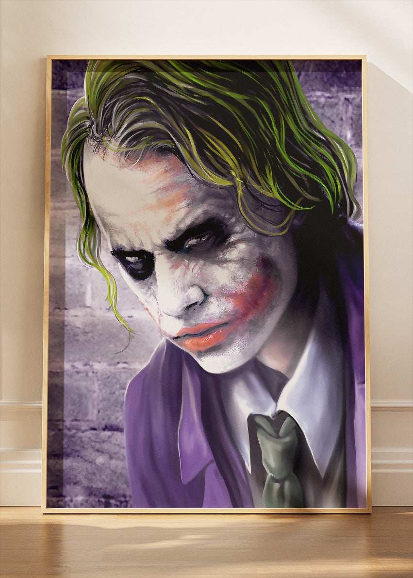 Joker – Dark Psychological Portrait Canvas & Poster Print – AI PRINT LAB