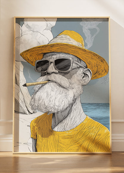 Coastal Rebel Portrait Canvas & Poster Print – AI PRINT LAB