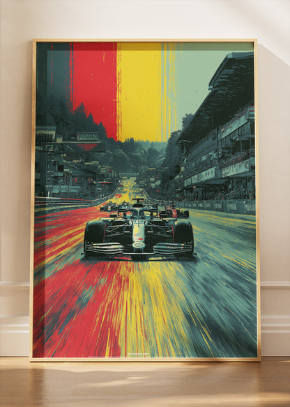Formula 1 Speed Track Poster Canvas Print – Dynamic F1 Racing Wall Art – AI PRINT LAB