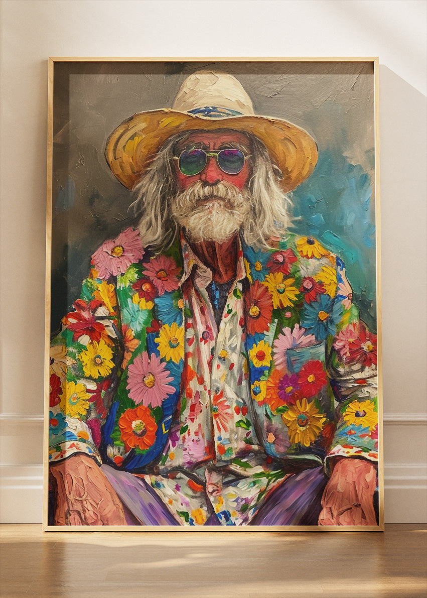 Bohemian Bloom Portrait Canvas & Poster Print – AI PRINT LAB