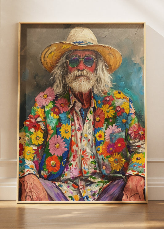 Bohemian Bloom Portrait Canvas & Poster Print – AI PRINT LAB