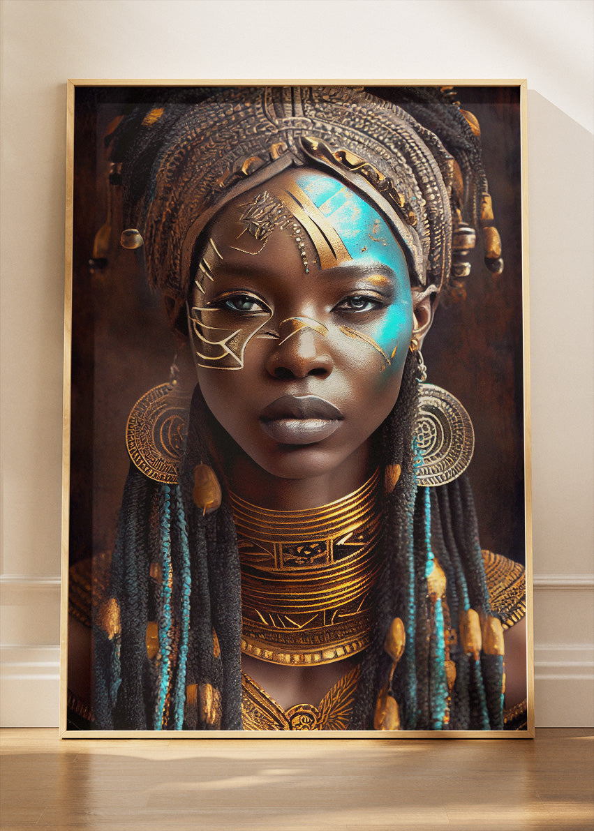 Golden Tribal Majesty Canvas & Poster Print – AI PRINT LAB