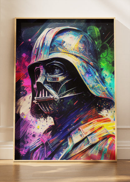 Darth Vader Dark Galactic Commander – Neon Pop Sci-Fi Canvas & Poster Print – AI PRINT LAB