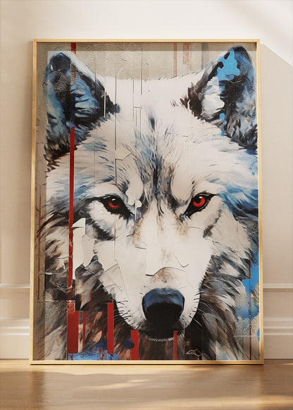 Abstract Wolf Poster & Canvas Print – Modern Fierce Wildlife Art