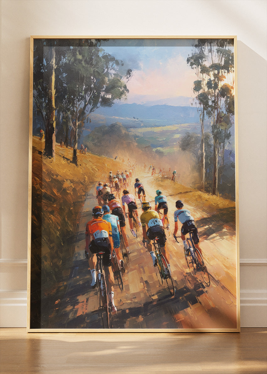 Cycling Peloton Art Print & Canvas – Scenic Group Road Cycling Wall Art
