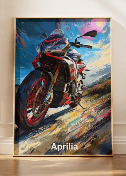 Aprilia Sport Bike Wall Art Poster & Canvas – Modern Superbike Artwork