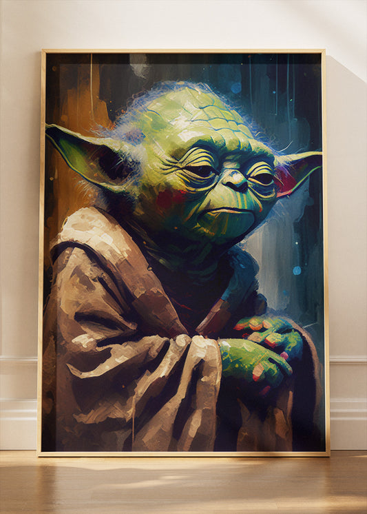 Yoda Cinematic Portrait Canvas Print & Poster – AI PRINT LAB
