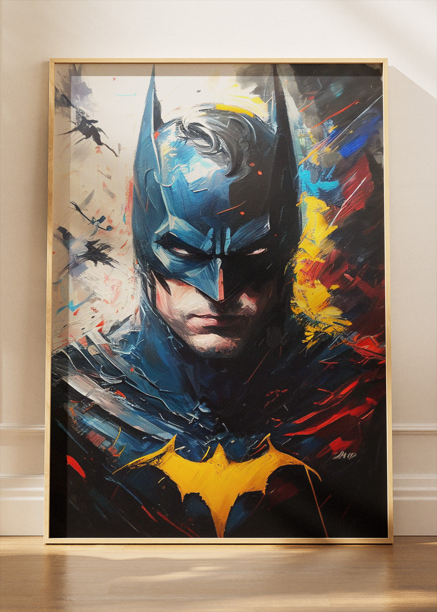 Batman Modern Expressionist Portrait Canvas Print & Poster – AI PRINT LAB
