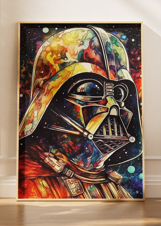 Darth Vader Cosmic Watercolor Canvas Print & Poster – AI PRINT LAB