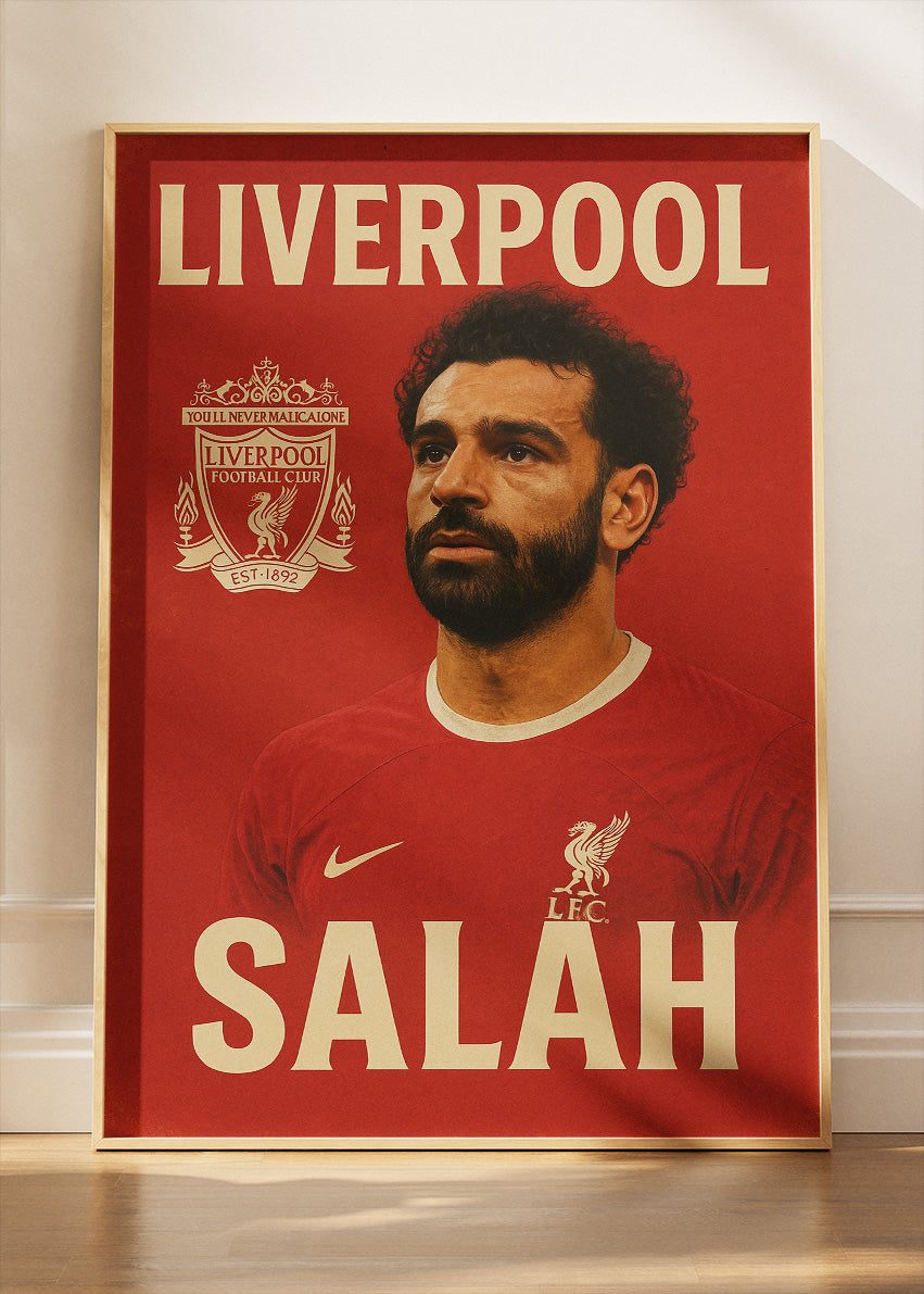 Mohamed Salah Liverpool Wall Art | Iconic Football Legend Poster & Canvas