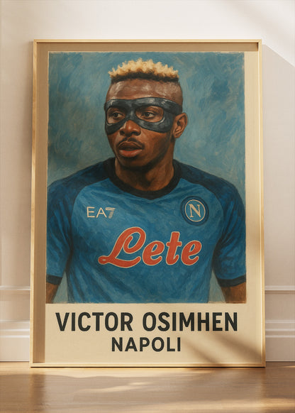 Victor Osimhen Napoli Football Wall Art | Iconic Serie A Striker Poster & Canvas