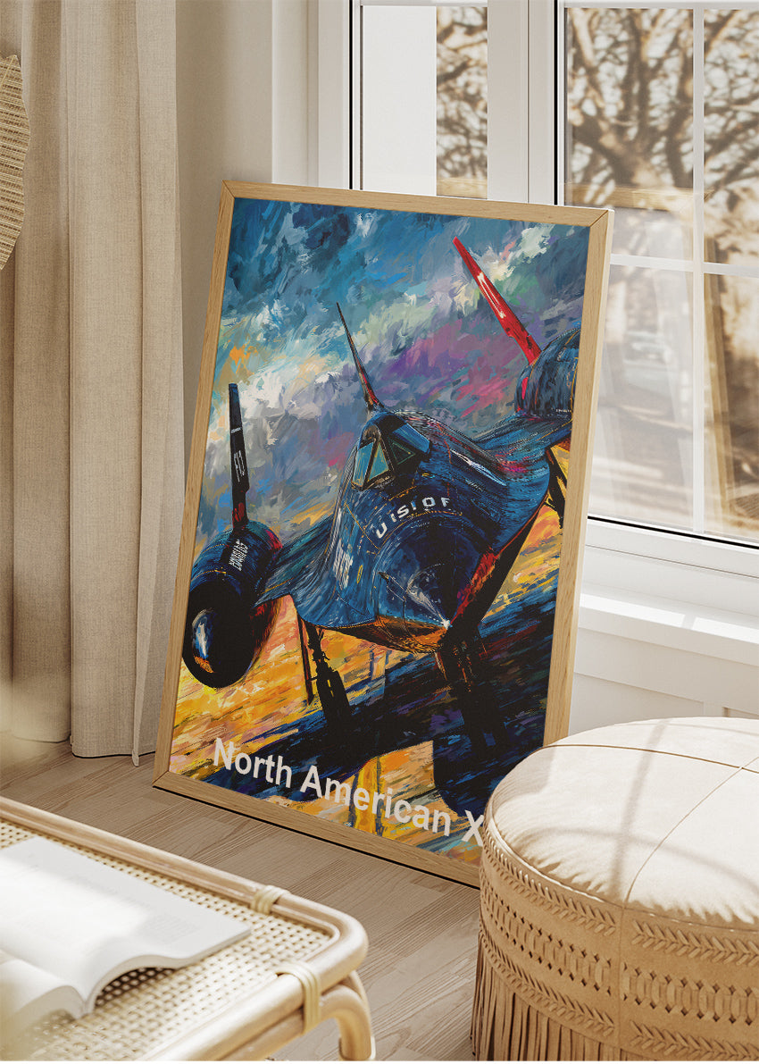North American X-Series Aircraft Poster & Canvas Print – Illustrated Experimental Jet Wall Art