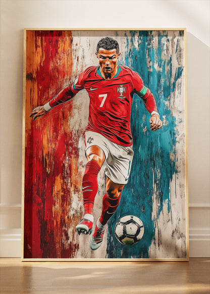 Cristiano Ronaldo Portugal Action Wall Art | Iconic Football Poster & Canvas