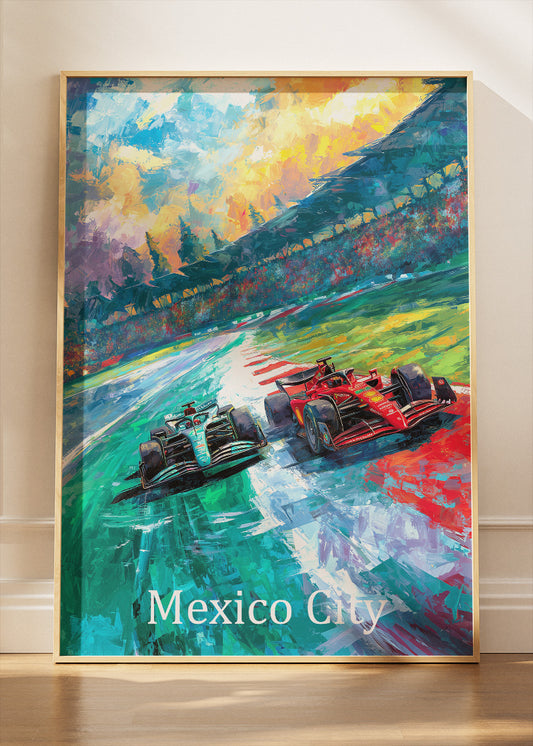 Mexico City Formula 1 Racing Canvas Print & Poster – AI PRINT LAB