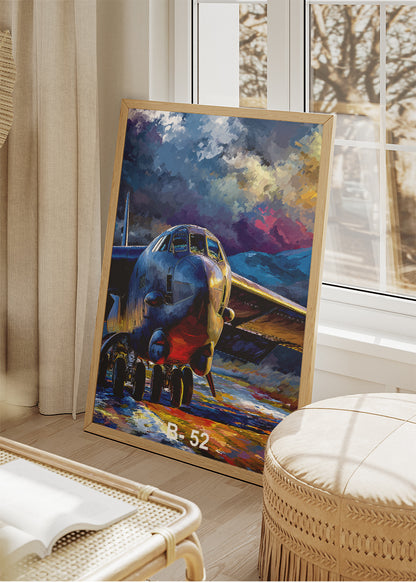 B-52 Stratofortress Runway Canvas Print – US Air Force Bomber Aviation Art – Aiprintlab