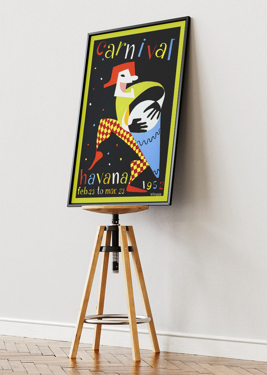 Havana Cuba Carnival 1952 Poster & Canvas Print – Vintage Retro Art