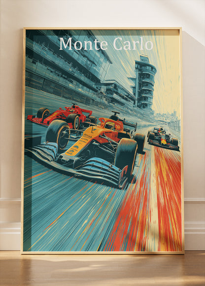 Monte Carlo Monaco Formula 1 Street Racing Canvas Print & Poster – AI PRINT LAB