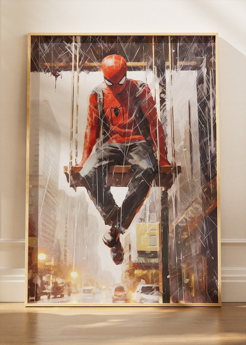 Spider-Man Rain City Portrait Canvas & Poster Print – AI PRINT LAB